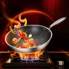 Silver non-stick wok, household frying wok, 30cm aluminum alloy cookware Specification image